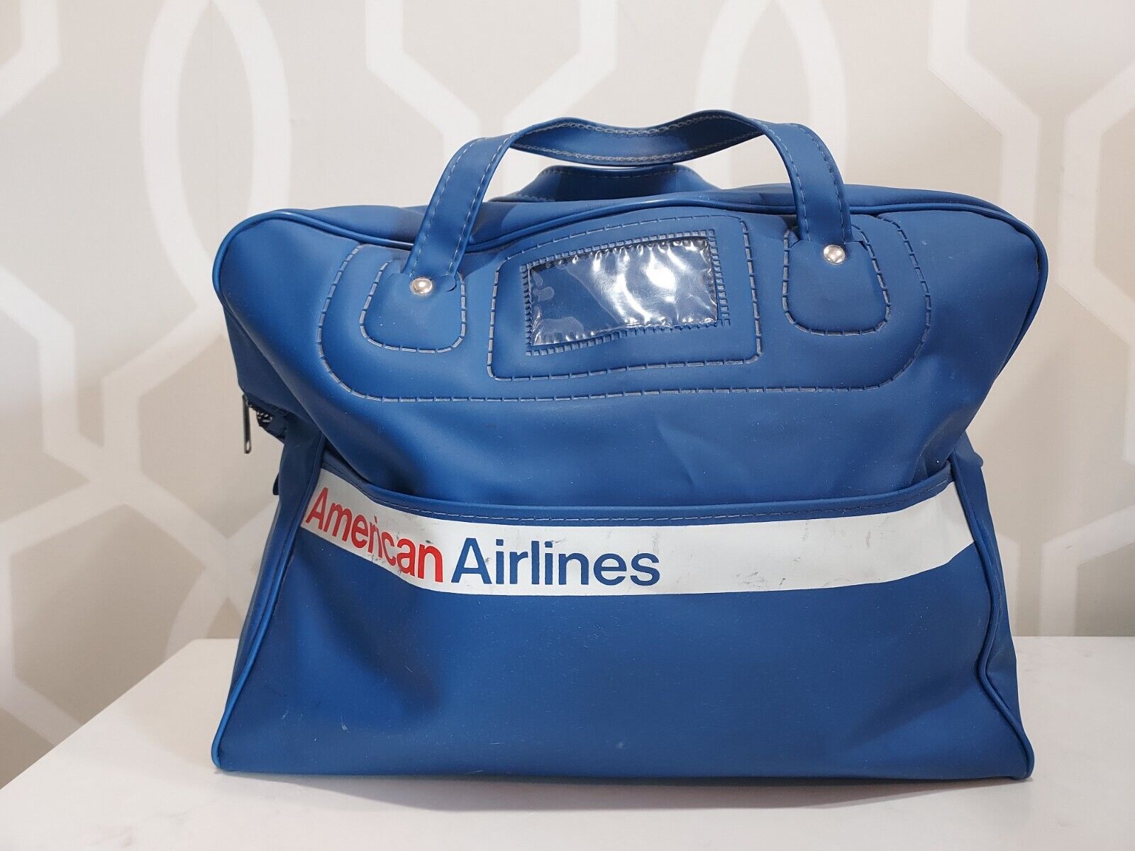 American Airlines Vintage 1960s Carry On Travel Bag Crew Stewardess Bearse