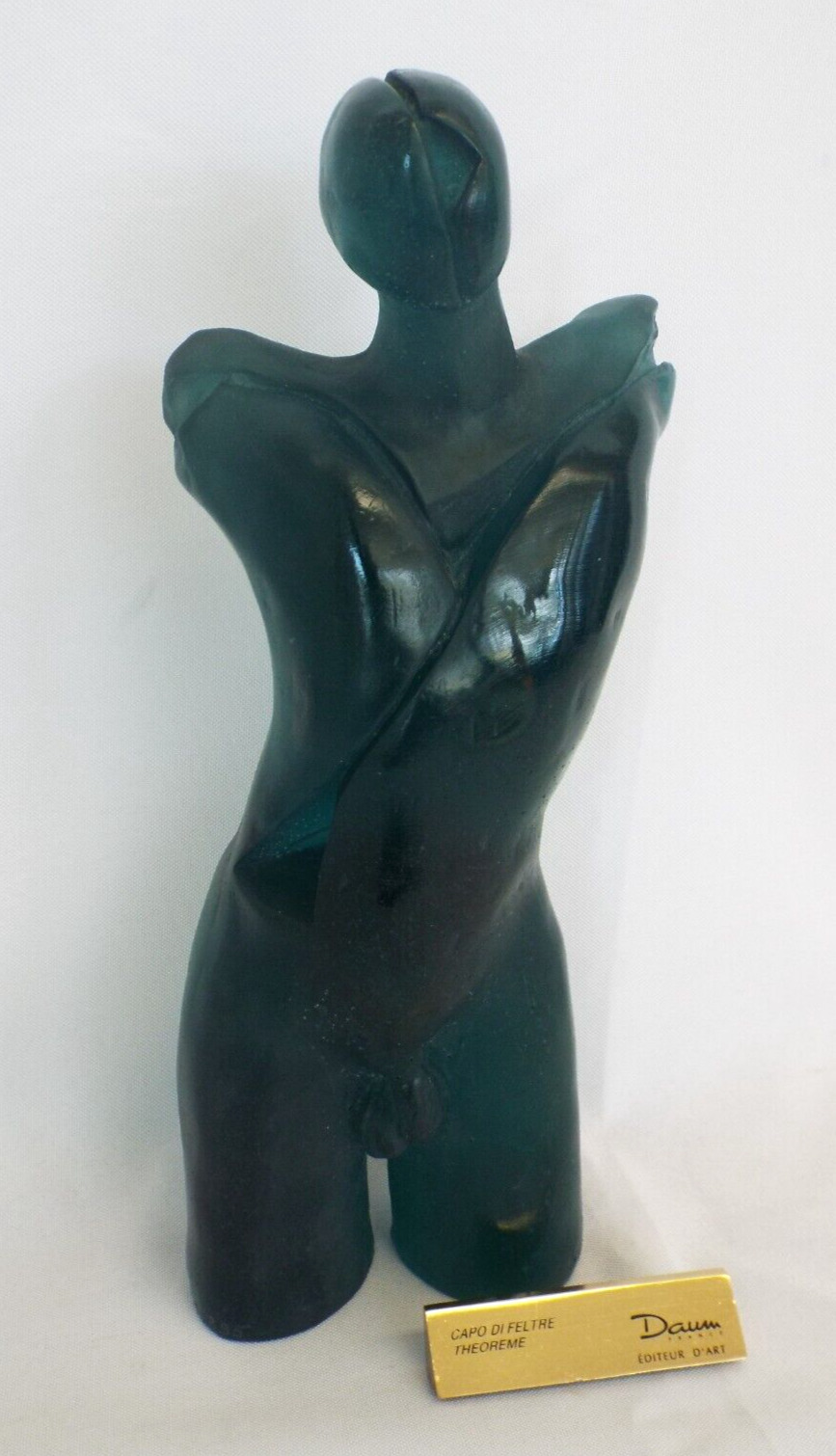 Daum France THEOREME Pate De Verre Nude Male Glass Figurine #121 Capo Di Feltre