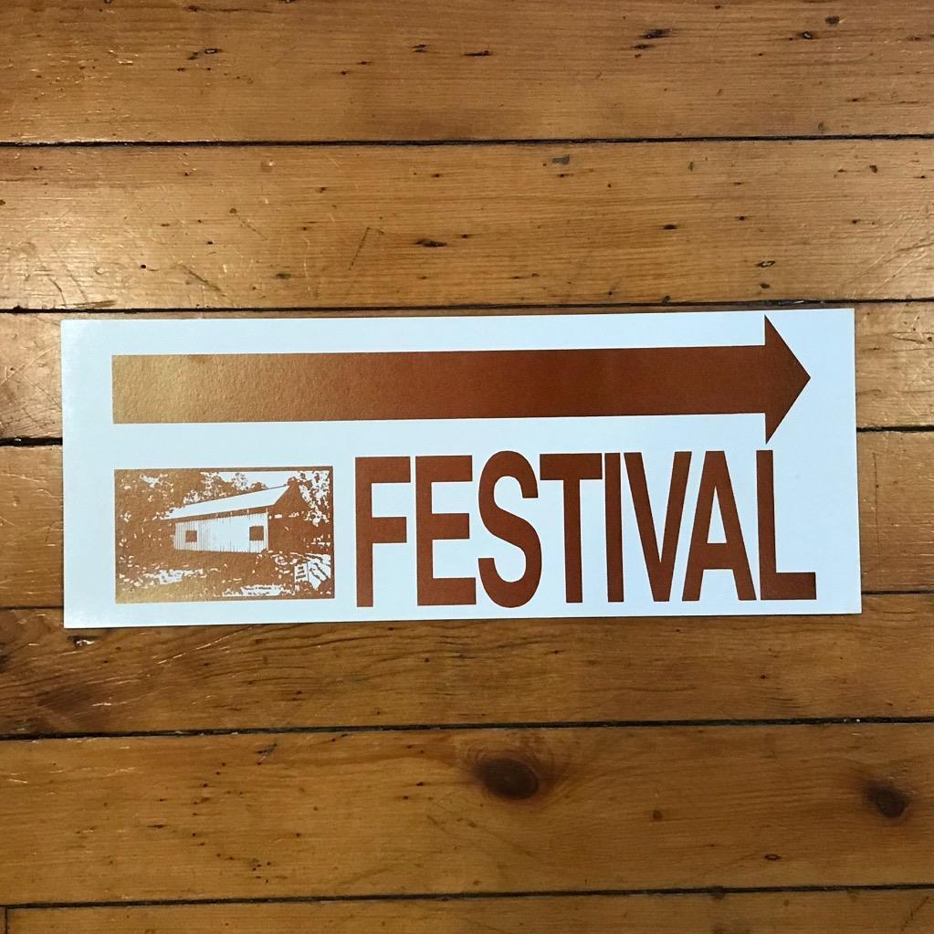 Vintage Pennsylvania Covered Bridge Festival Directional Poster