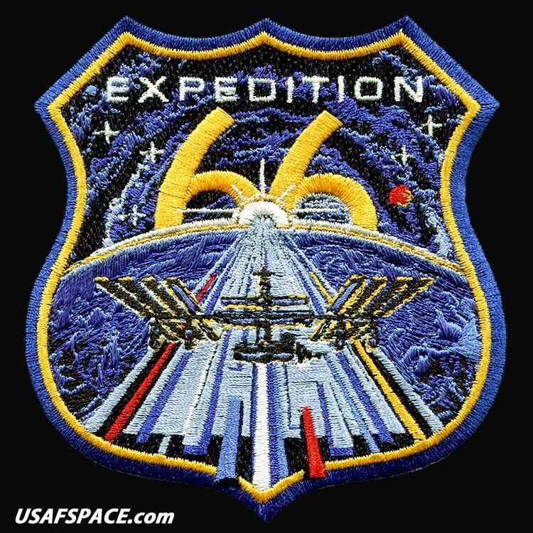 Authentic Expedition 66 - AB Emblem NASA SPACEX ISS Mission - EMBROIDERED PATCH