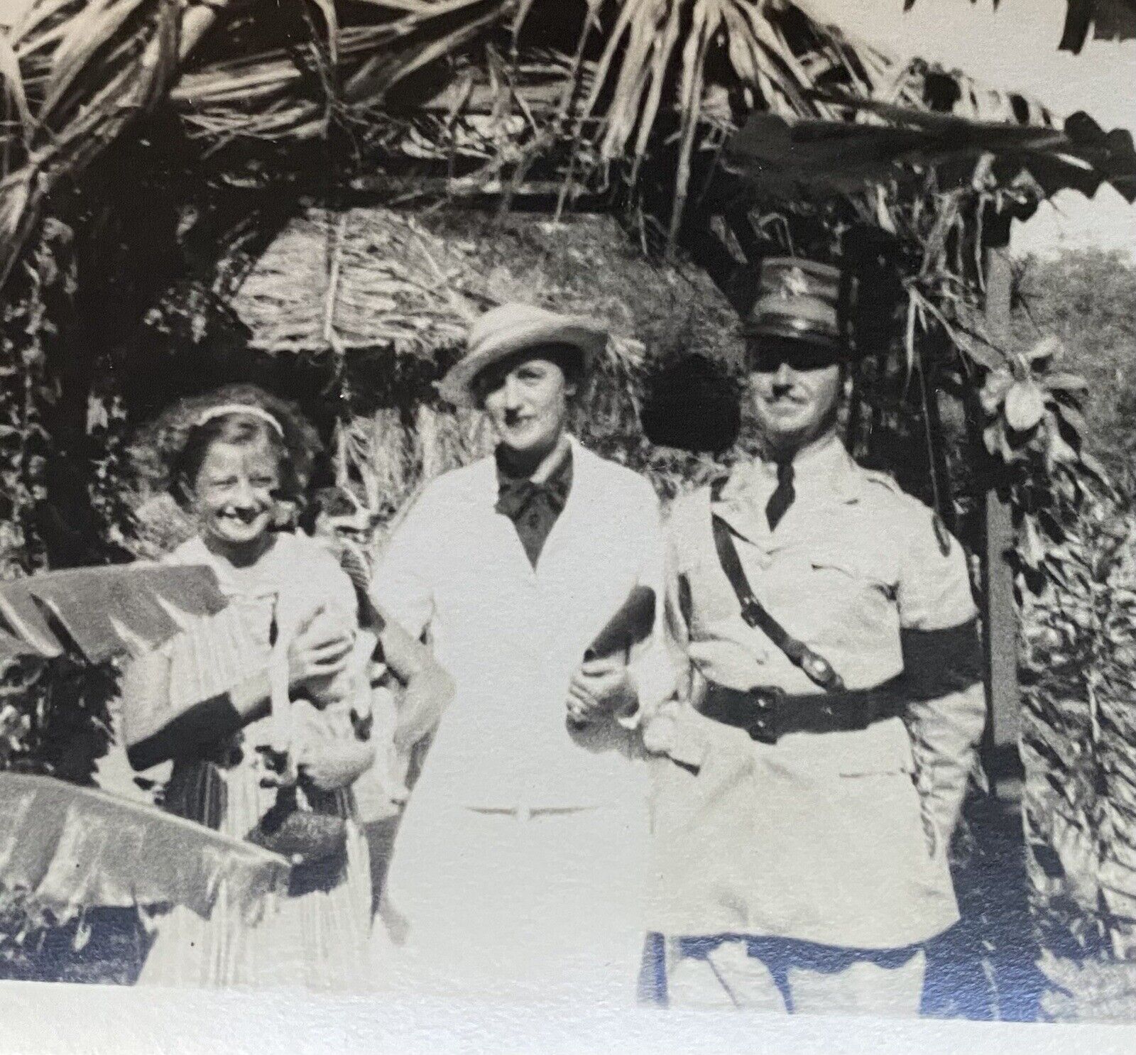 Hawaii Hut & Tourists with Leis Lot of 9 Original Snapshot Vintage Photos