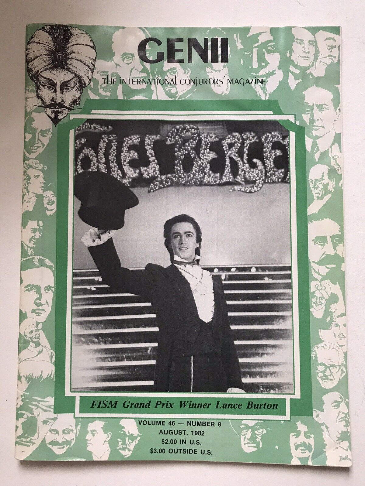 Genii Magazine LANCE BURTON VOLUME 46 no 8 August 1992 vintage Conjurors Magic