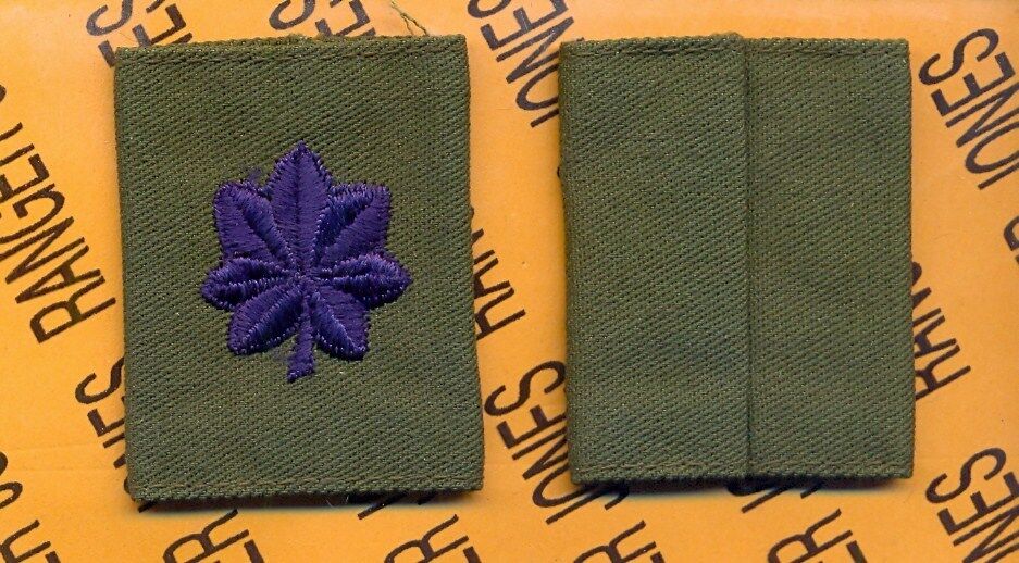 USAF Air Force LTC Lieutenant Colonel 0-5 OD Green & Blue slip on rank patch 