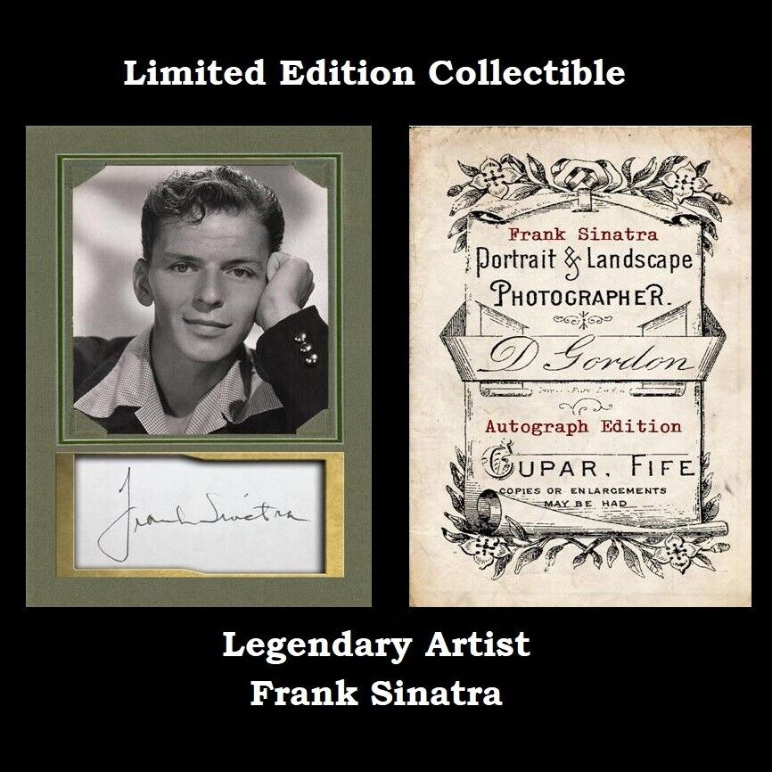 FRANK SINATRA Legends Photo Card Art Collectible Original Design Facsimile Auto