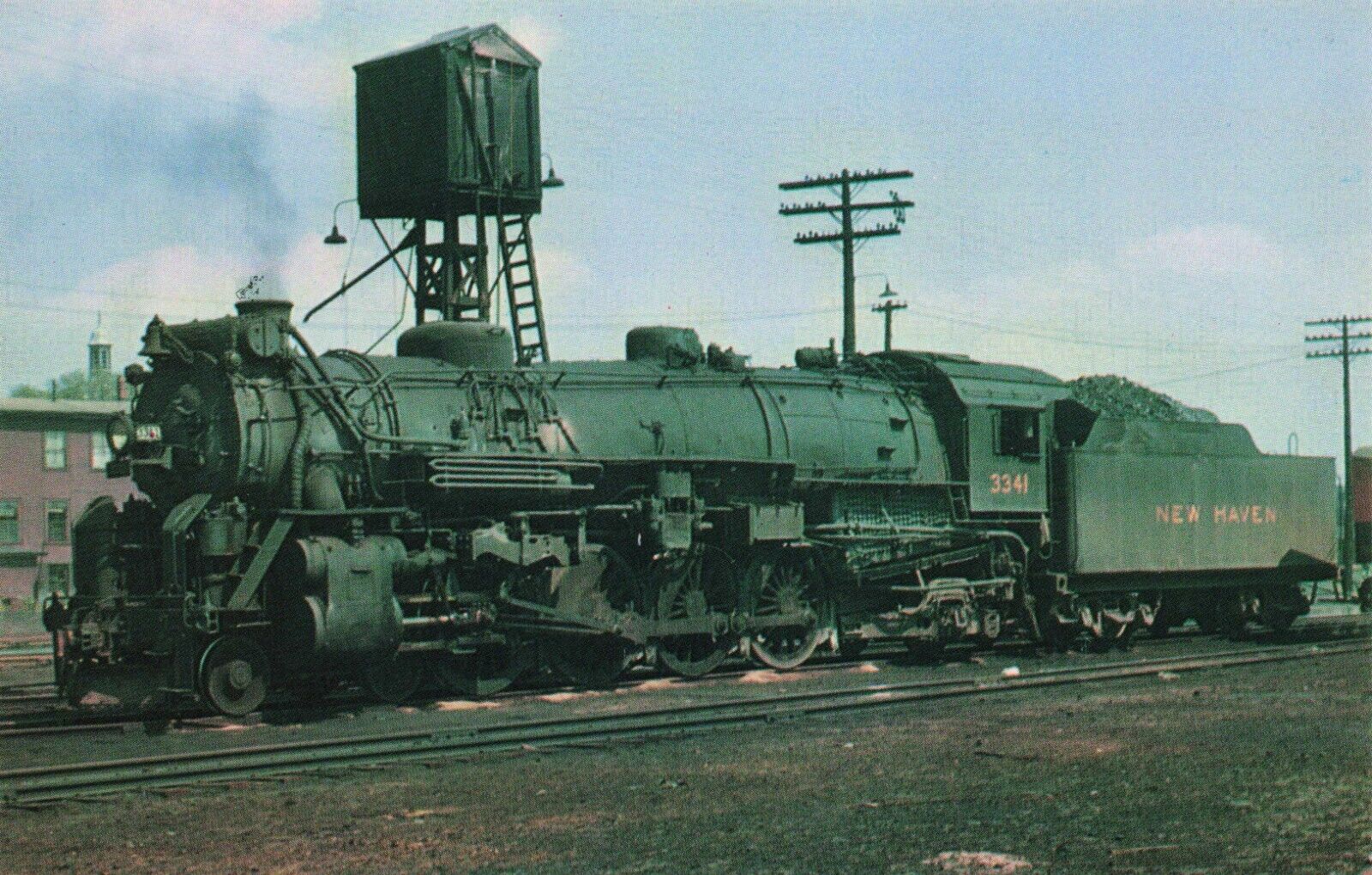Postcard New York New Haven & Hartford Railroad\'s Locomotive 3341 Framingham MA