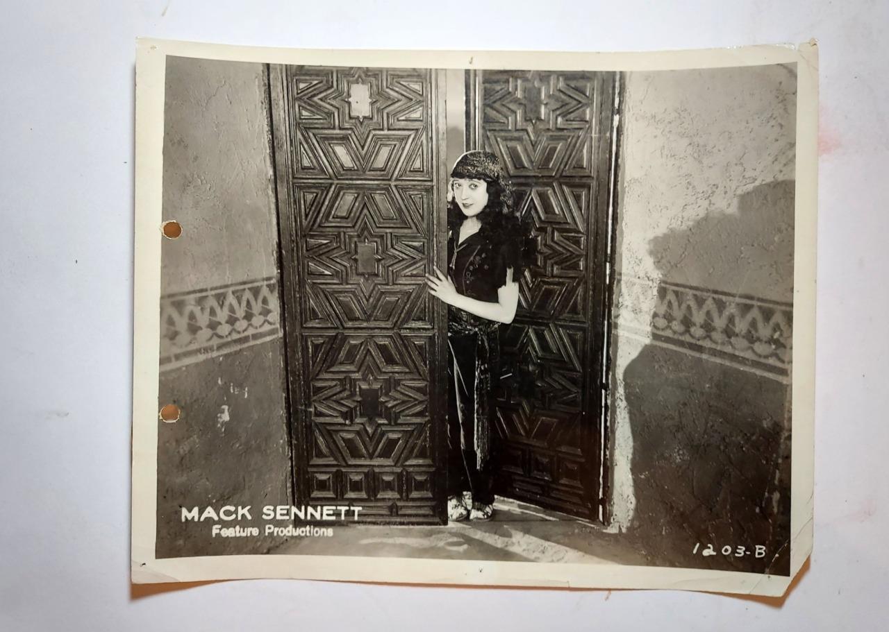 Antique Original Photo Mack Sennett Silent Film Movie Suzanna w/Mabel Normand