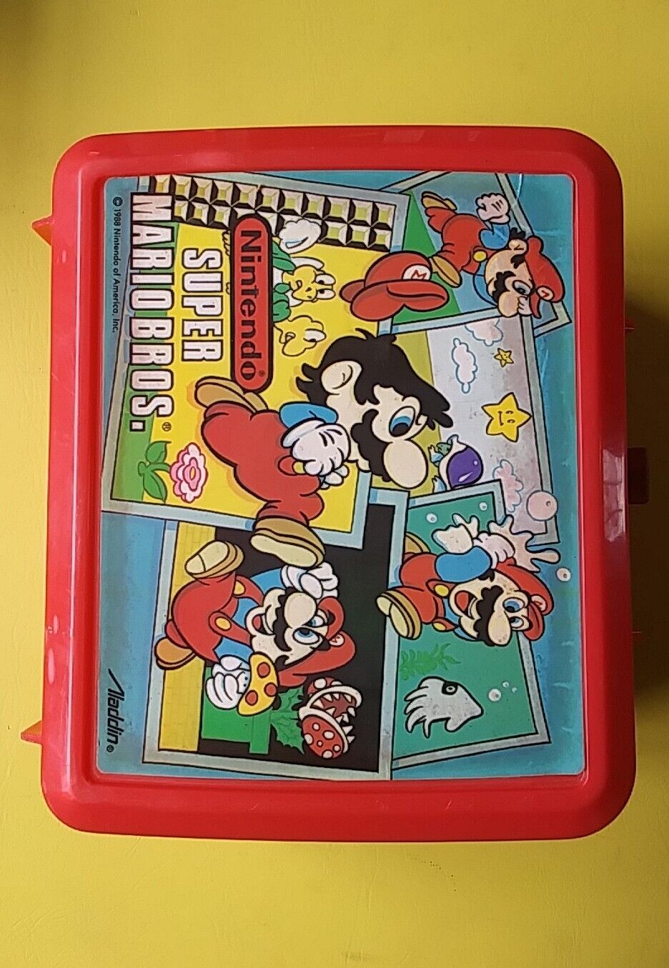 Vintage Aladdin 1988 Nintendo Super Mario Bros Lunchbox Collectible No Thermos