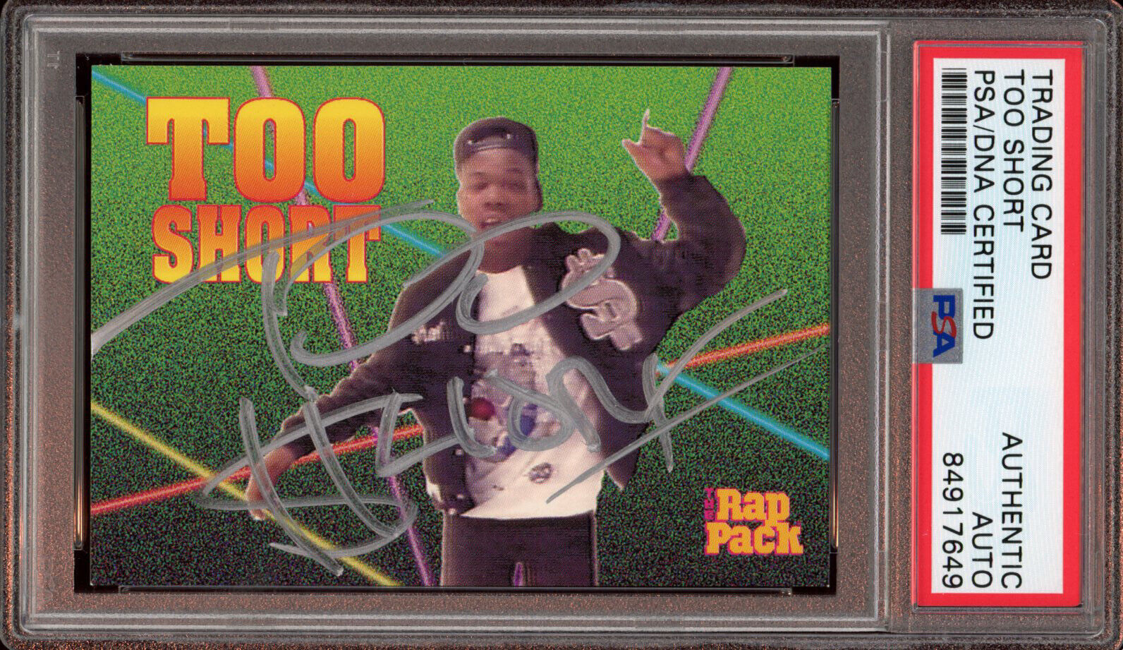 Too Short Signed 1991 Premier Rap Pack Rookie Card Auto #119 Psa/Dna Slab RC