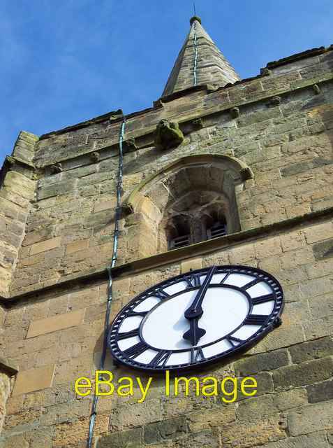 Photo 6x4 St Nicholas Church, Ganton Clock, tower and spire. c2007