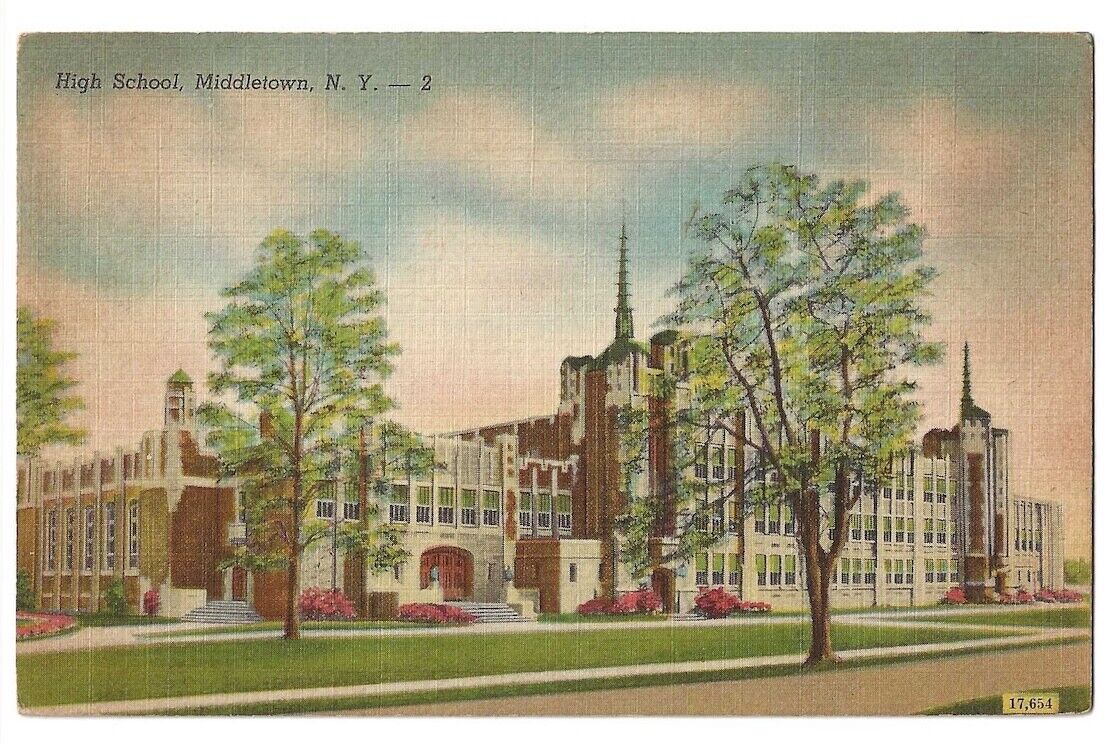 Middletown New York c1940\'s High School Building