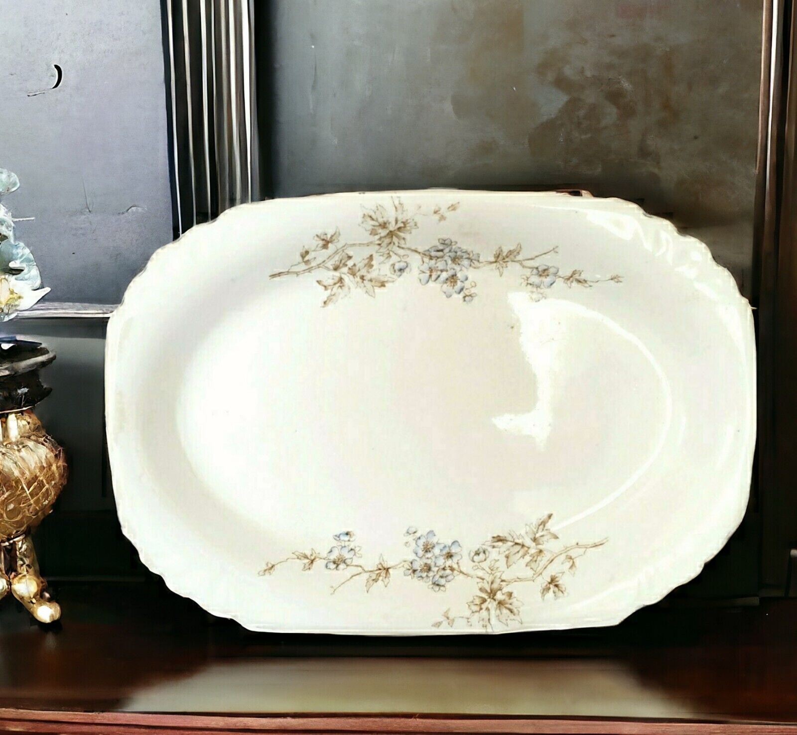 Early Homer Laughlin Ironstone Platter Rare Hallmark 1890s Victorian Dinnerware 