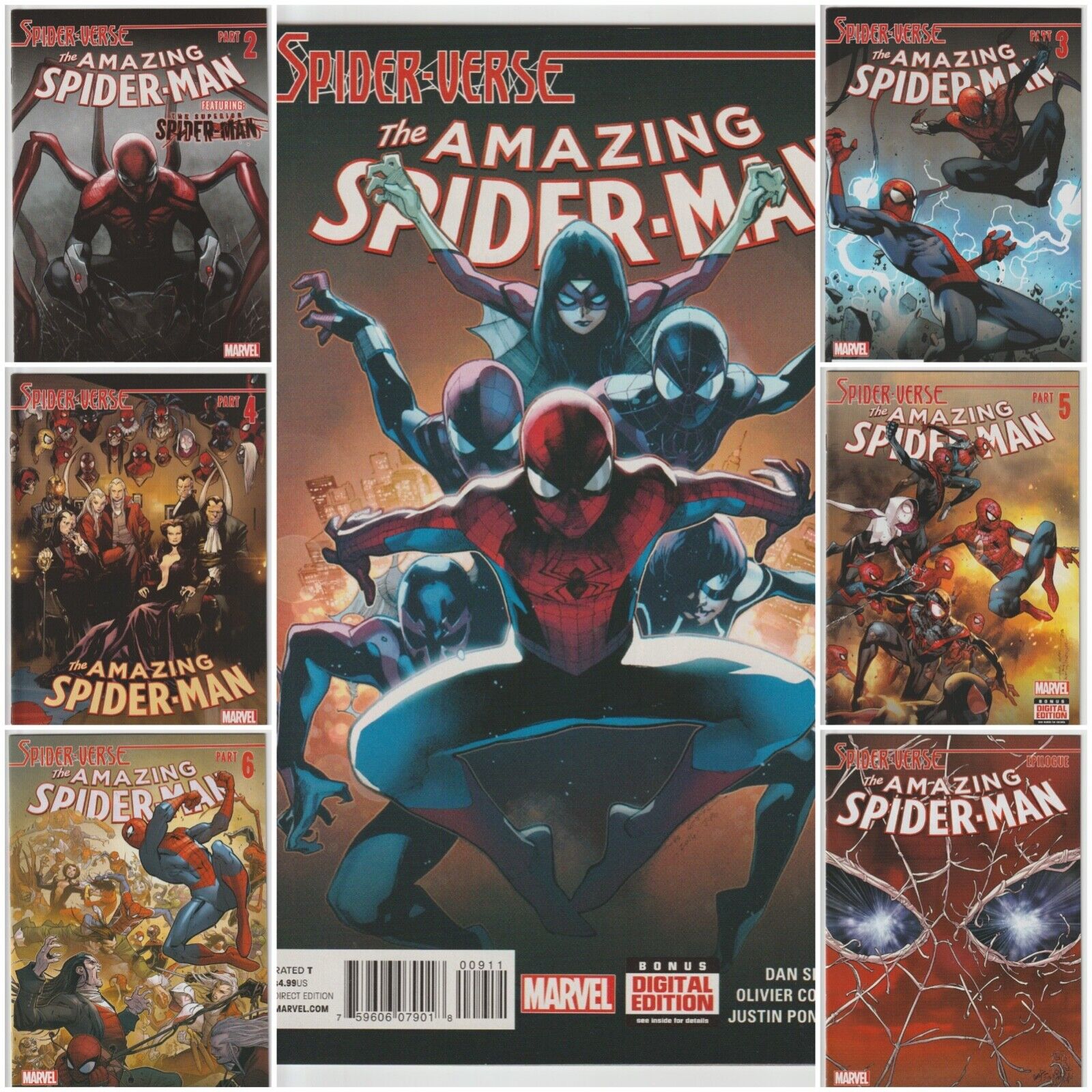 Amazing Spider-Man #9 - 15 ( Spider-Verse Part 1 - 6 + Epilogue - Lot of 7 ) NM-