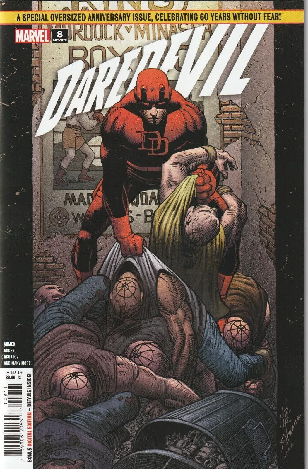 Daredevil #8 Cover A John Romita Jr. Marvel Comics 2024 EB262 (Corrected Issue)