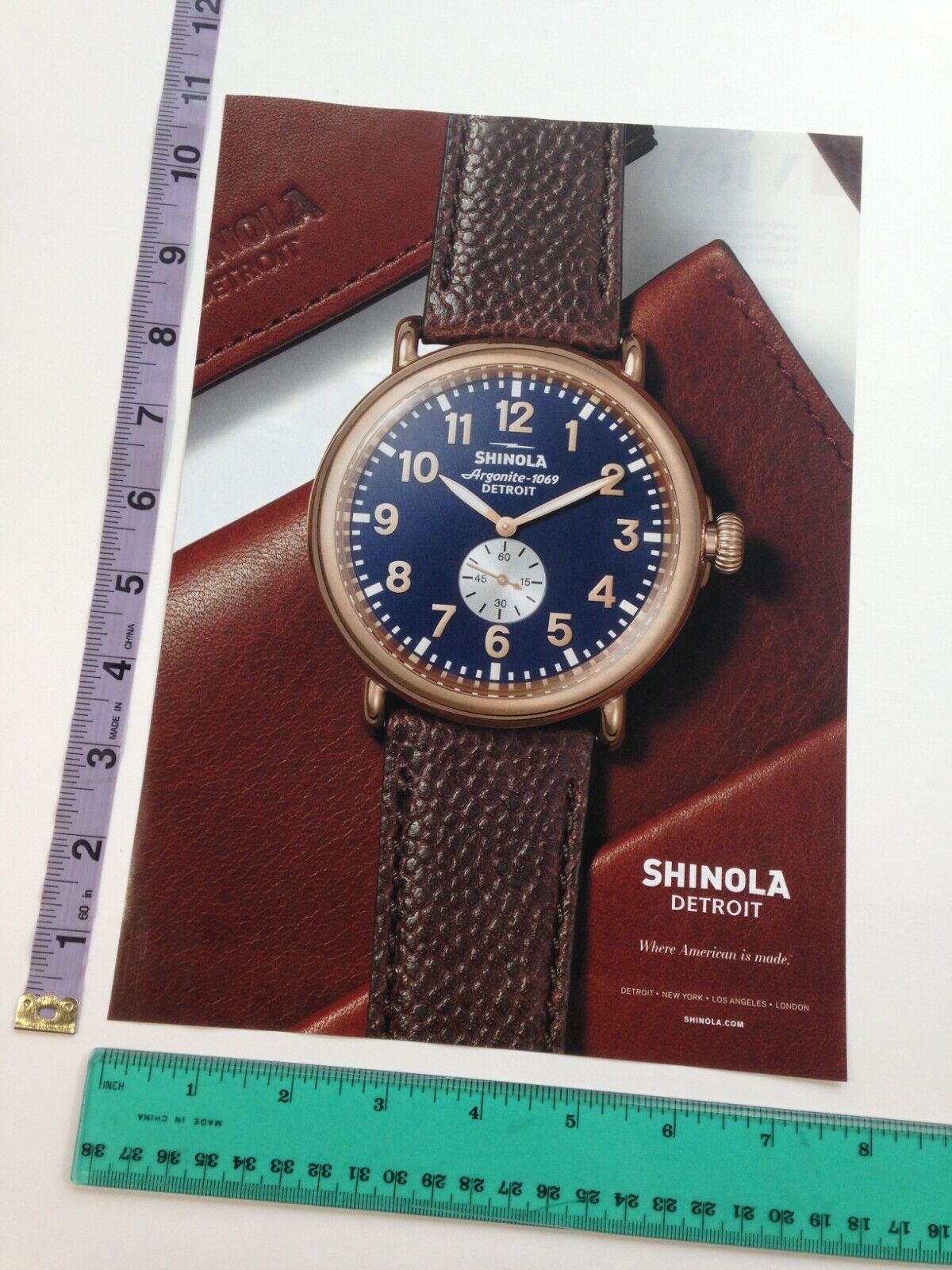 clipping - Shinola Detroit Argonite 1069 Watch wristwatch photo Print Ad
