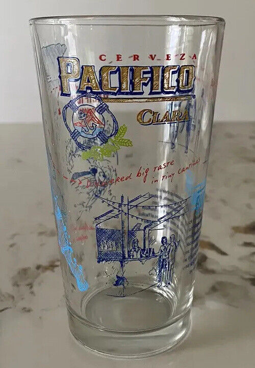 Pacifico Clara Cerveza 16 Ounce Glass Cup New