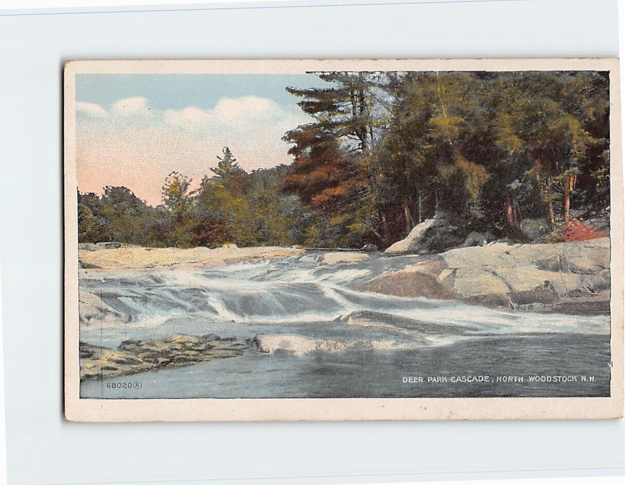 Postcard Deer Park Cascade, North Woodstock, New Hampshire