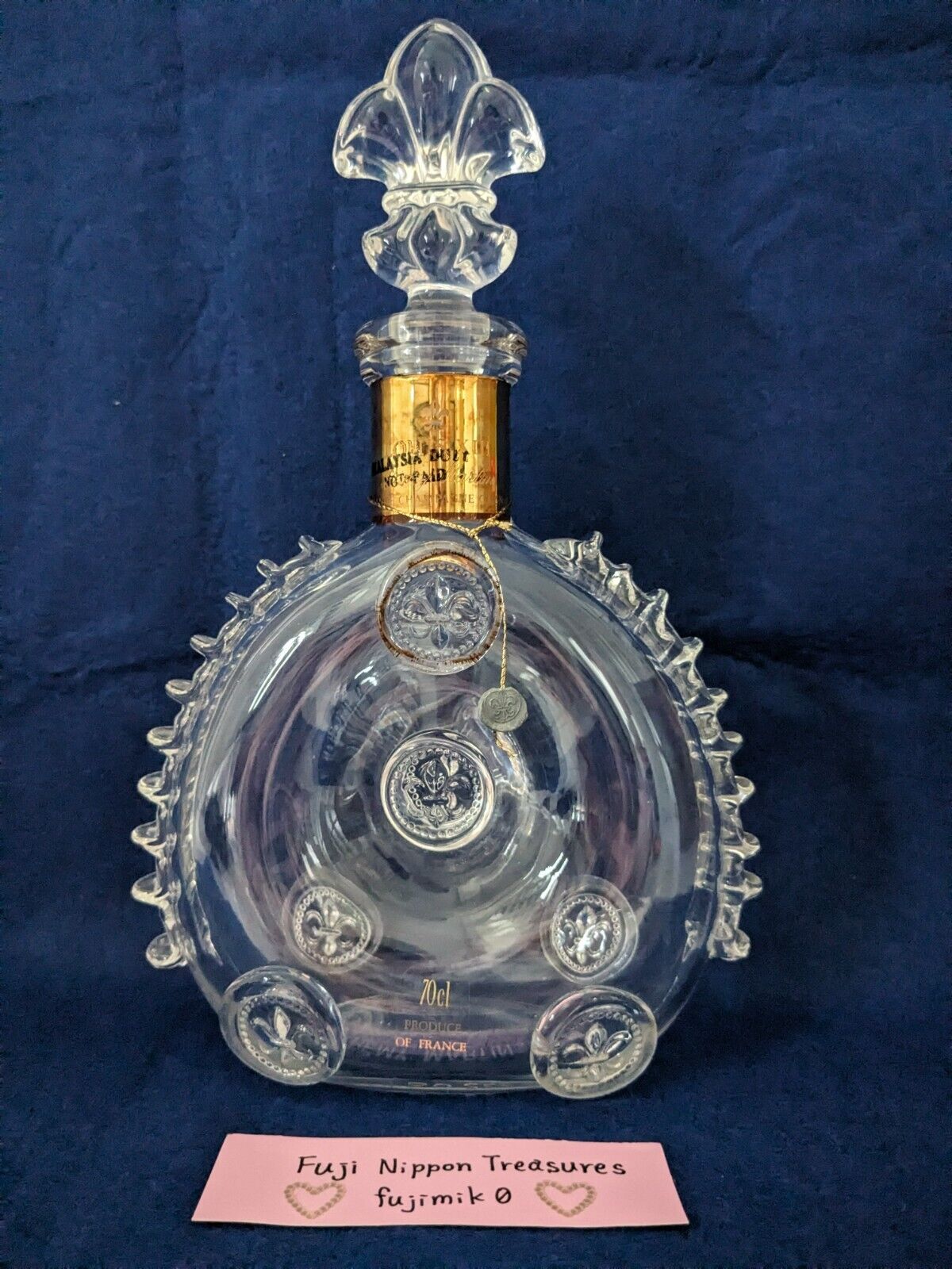 Remy Martin Louis XIII Baccarat Empty Bottle and Stopper Serial Number Matching