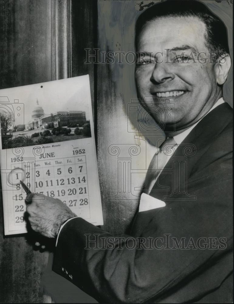 1952 Press Photo Senator Henry Cabot Lodge, Massachusetts Republican - ora49140