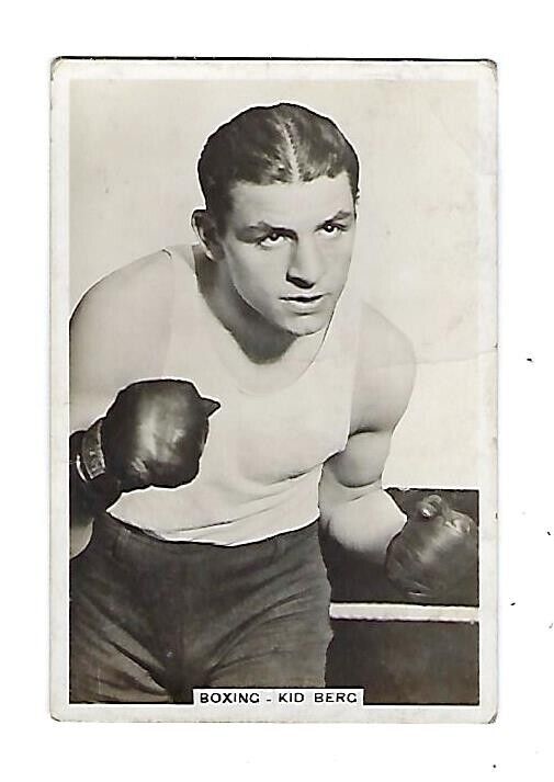 Early 1900's Cigarettes Trade Card Sporting Events & Stars, Boxing Kid Berg