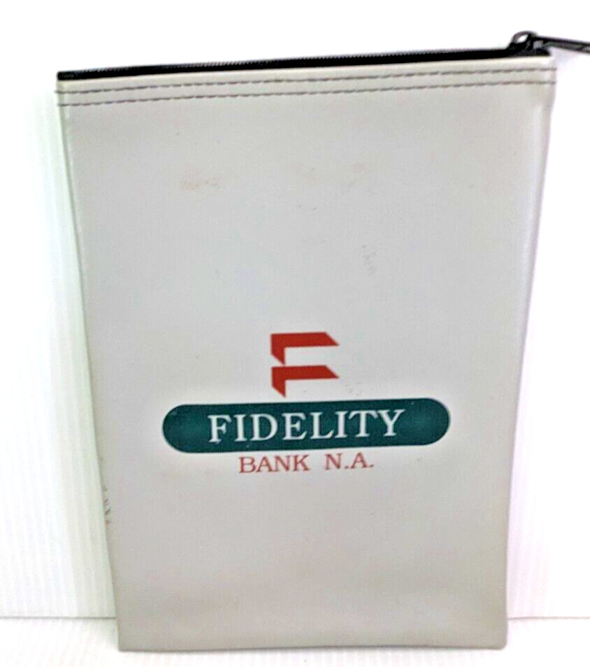 Vintage Fidelity Bank NA Deposit Bag  Zipper 7\
