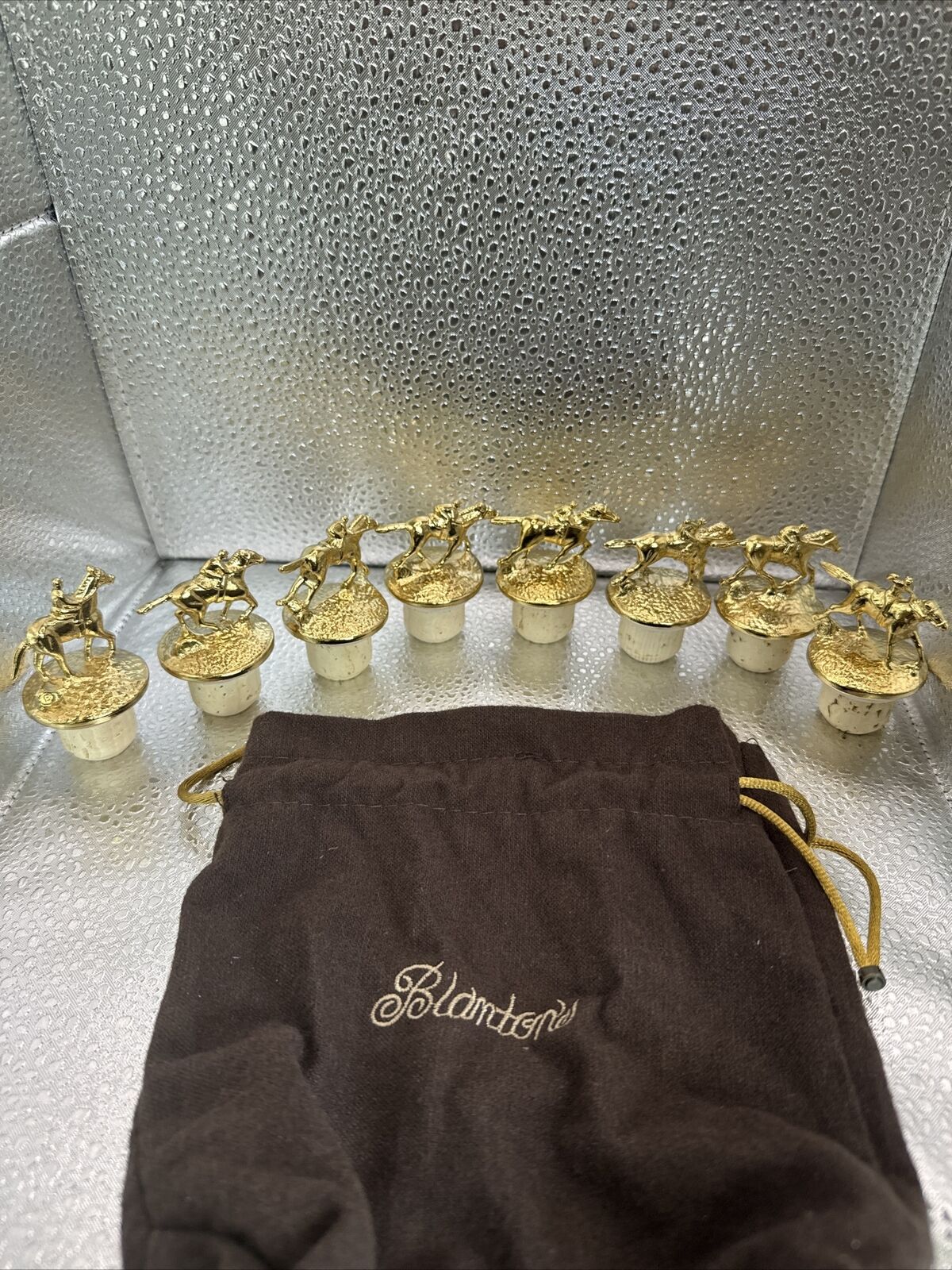 Limited Edition - Blanton\'s Bourbon Complete Set of 8 Gold Stoppers