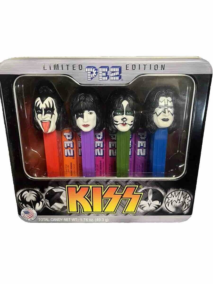 KISS Limited Edition PEZ Candy Dispenser Set in Tin Gift Box 2012 mint.Sealed