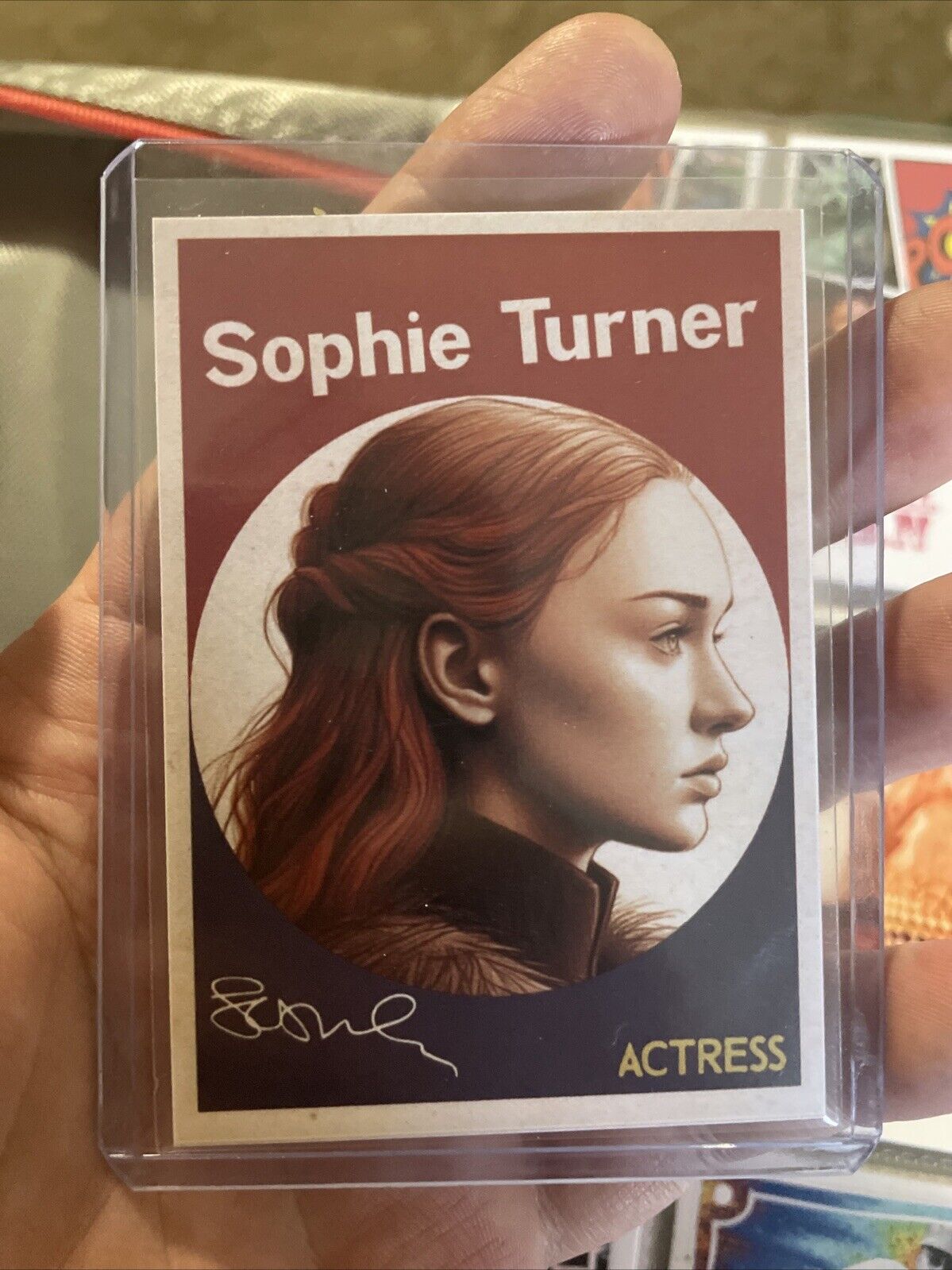 Limited Custom Sophie Turner ‘59  Trading Card By MPRINTS