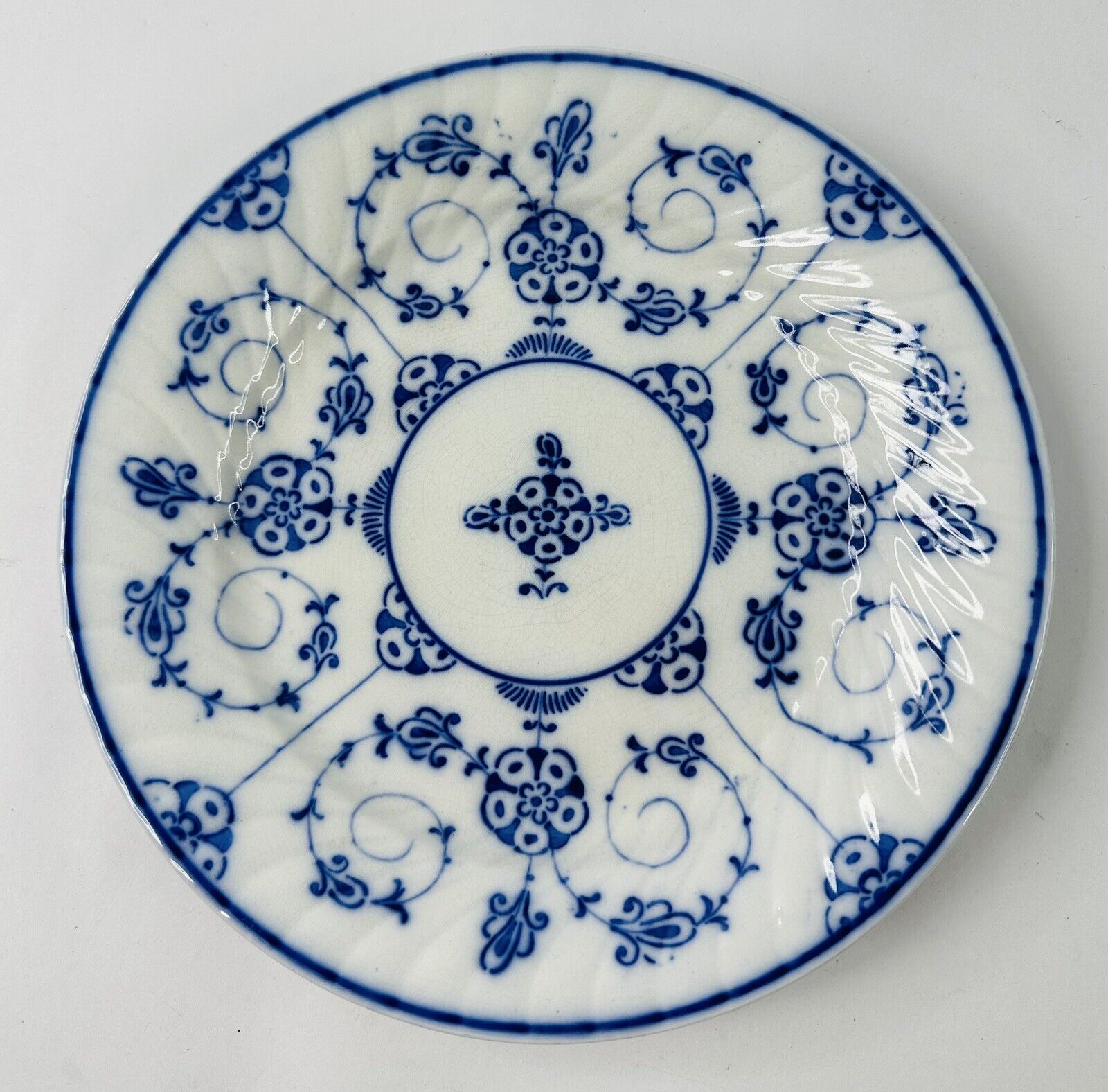 Antique Villeroy & Boch 1917-1930 Blue and White 8.5” Dresden Plate