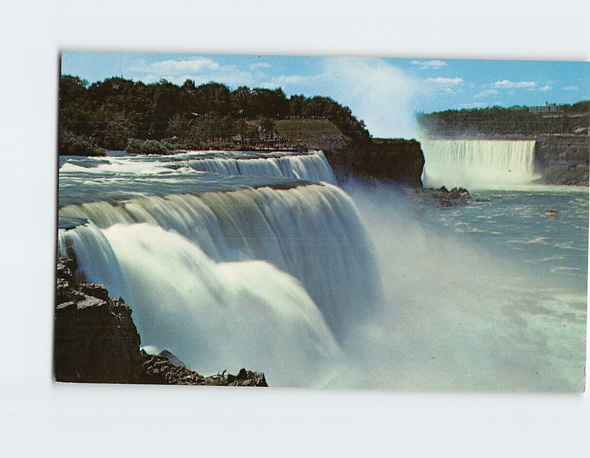Postcard American Falls at Prospect Point & Horseshoe Falls Niagara Falls