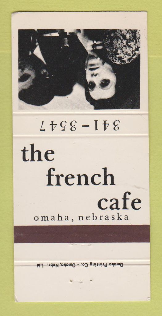Matchbook Cover - The French Cafe Omaha NE 30 Strike