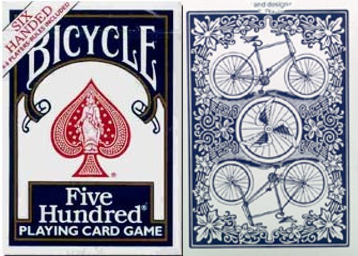 Bicycle Six Handed Five Hundred Playing Cards – Printed in Ohio – SEALED