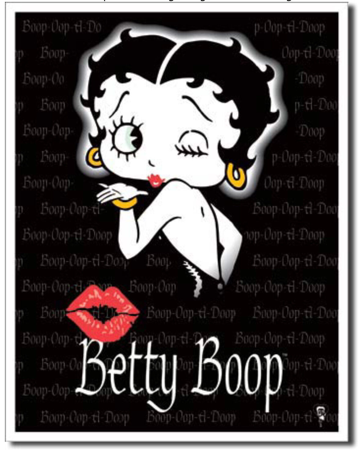 Betty boop kiss Metal tin sign cartoon Home Bar Garage Wall Decor New #906