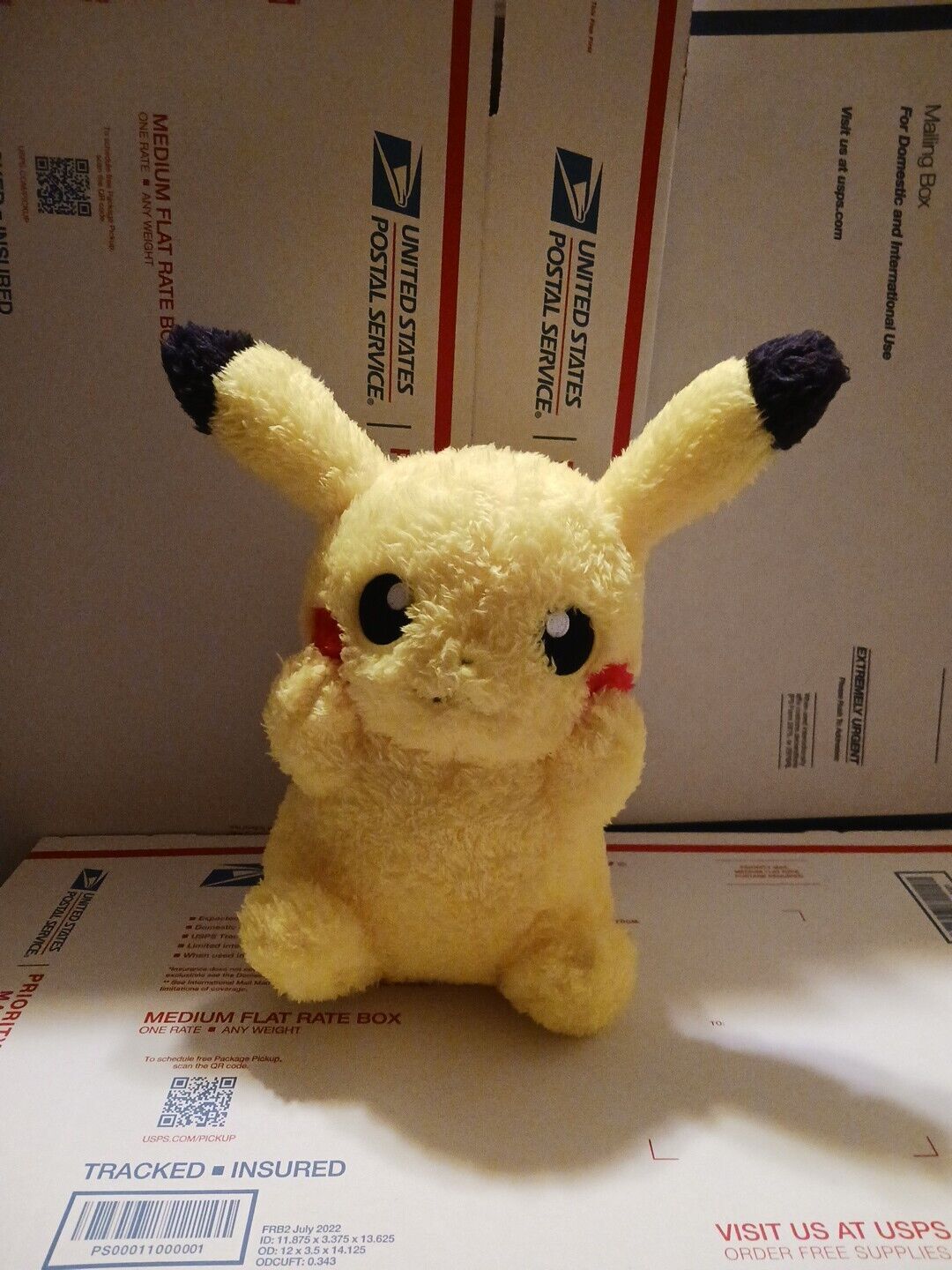 Bandai Pokemon Pikachu Plush Japan Imported New 12.5 Inch Tall X 11 Inch Wide