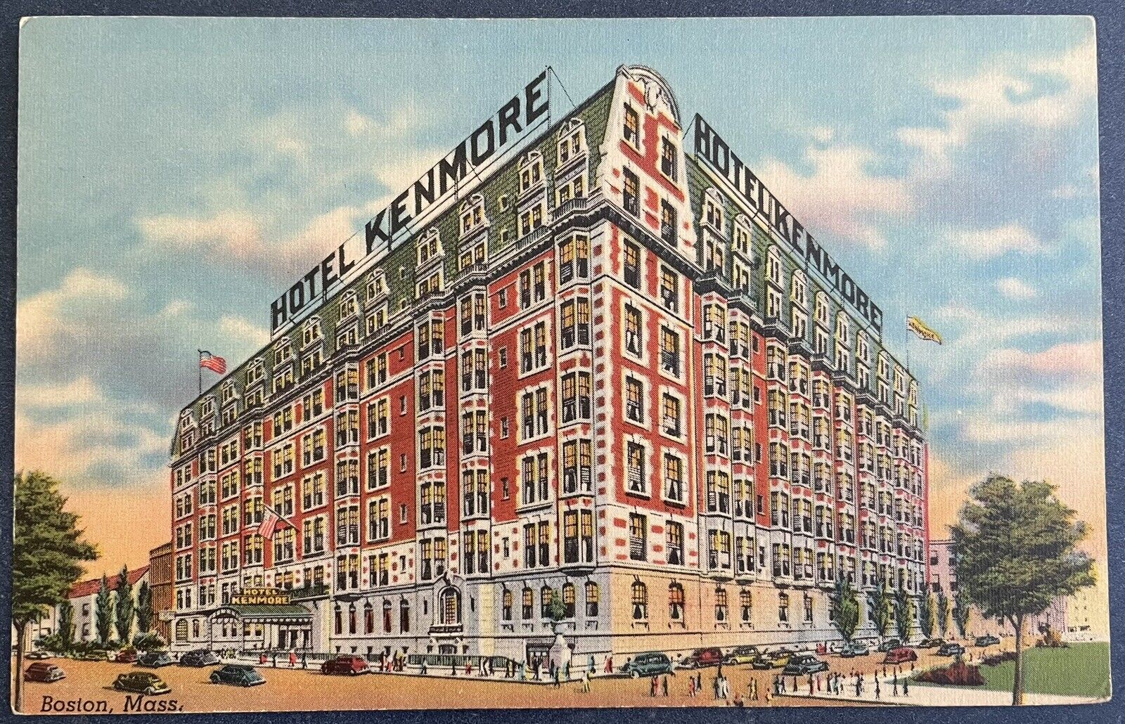Vintage Postcard Hotel Kenmore Boston MA Massachusetts Commonwealth Ave