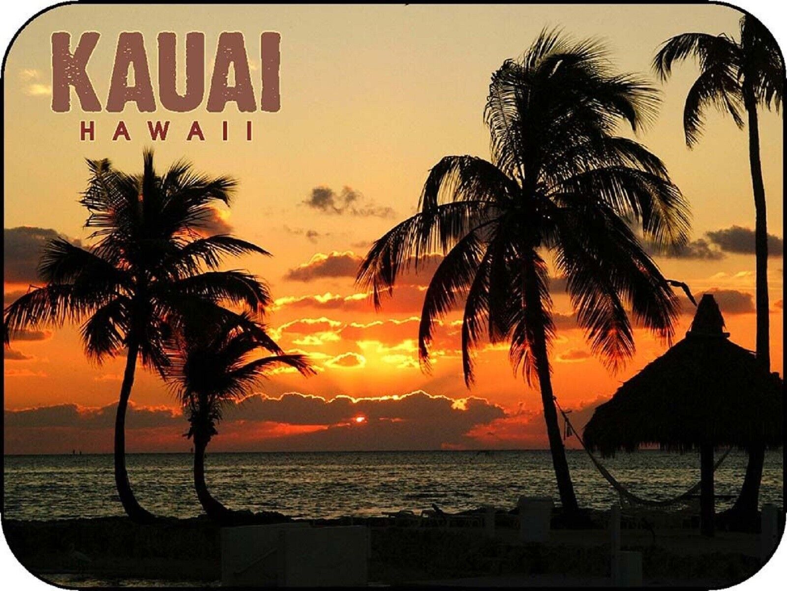 Kauai Hawaii Sunset Fridge Magnet