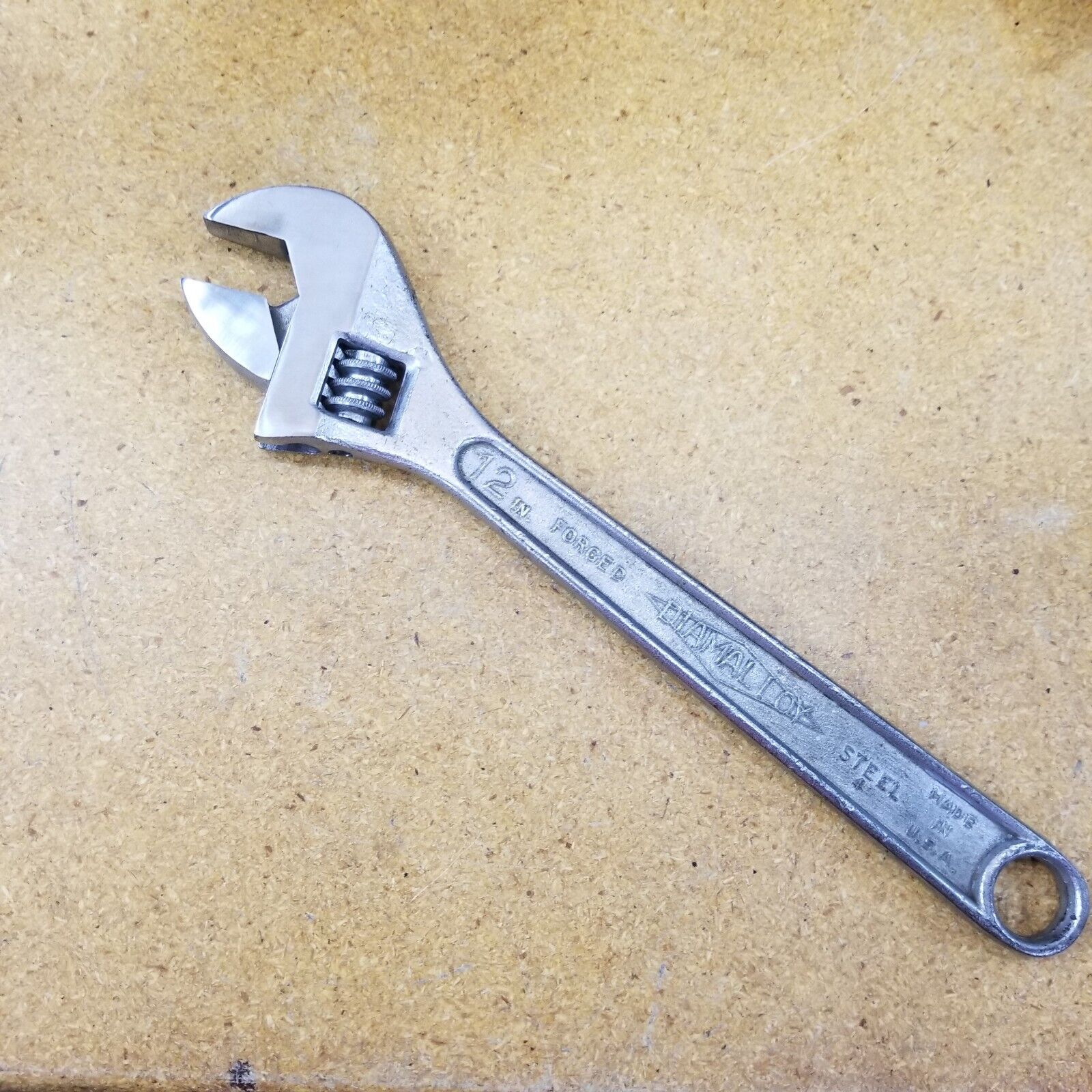 Vintage Diamond Tool Horseshoe Co Diamalloy Adjustable Wrench 12