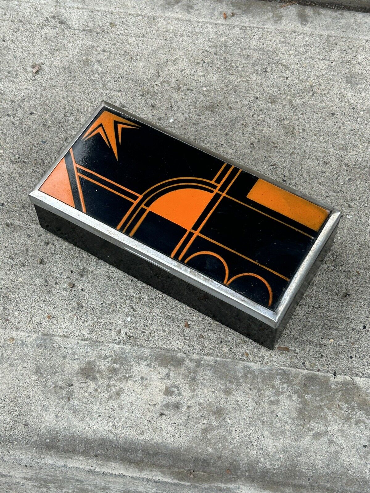 1930s Bauhaus Enamel Box Modernist Design