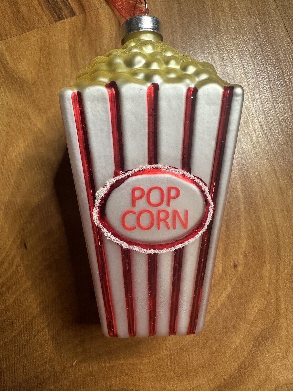 Glass Popcorn Ornament With Retro Look