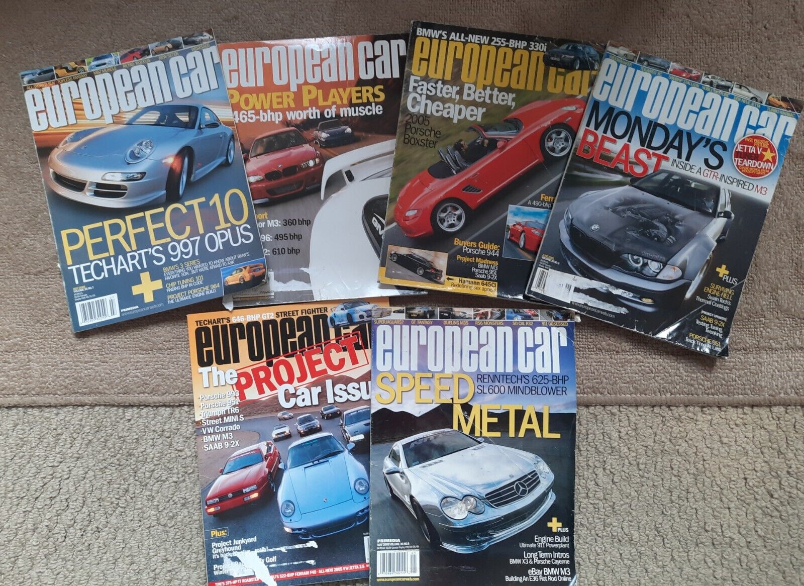 *Vtg 2005 European Car Magazine 6 issue Lot VW/Audi/BMW Feb,Mar,Apr,May,Jun,Jul*