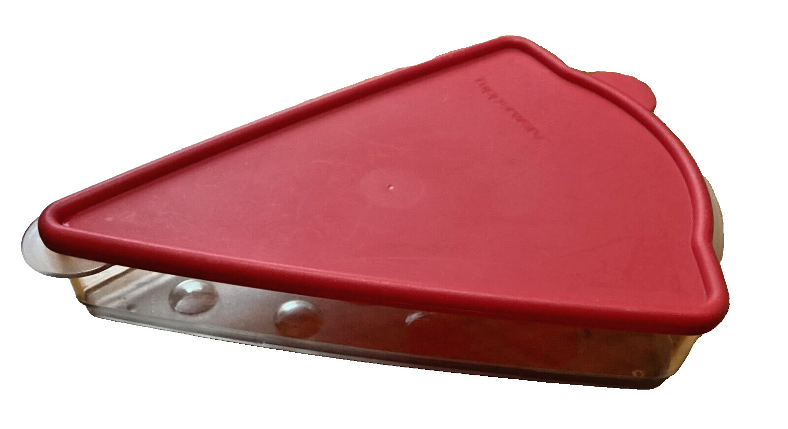 Tupperware Keep N Heat Microwavable Pizza Slice Storage Container Lunch Box Red