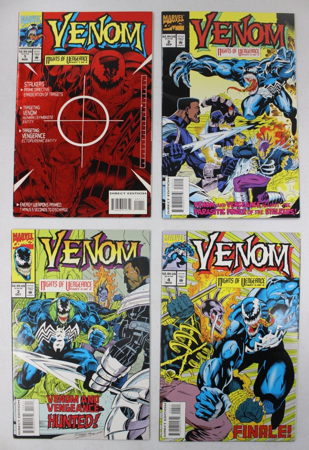 Venom: Nights of Vengeance #1-4 Full Run Complete Set Marvel 1994 FN 1 2 3 4
