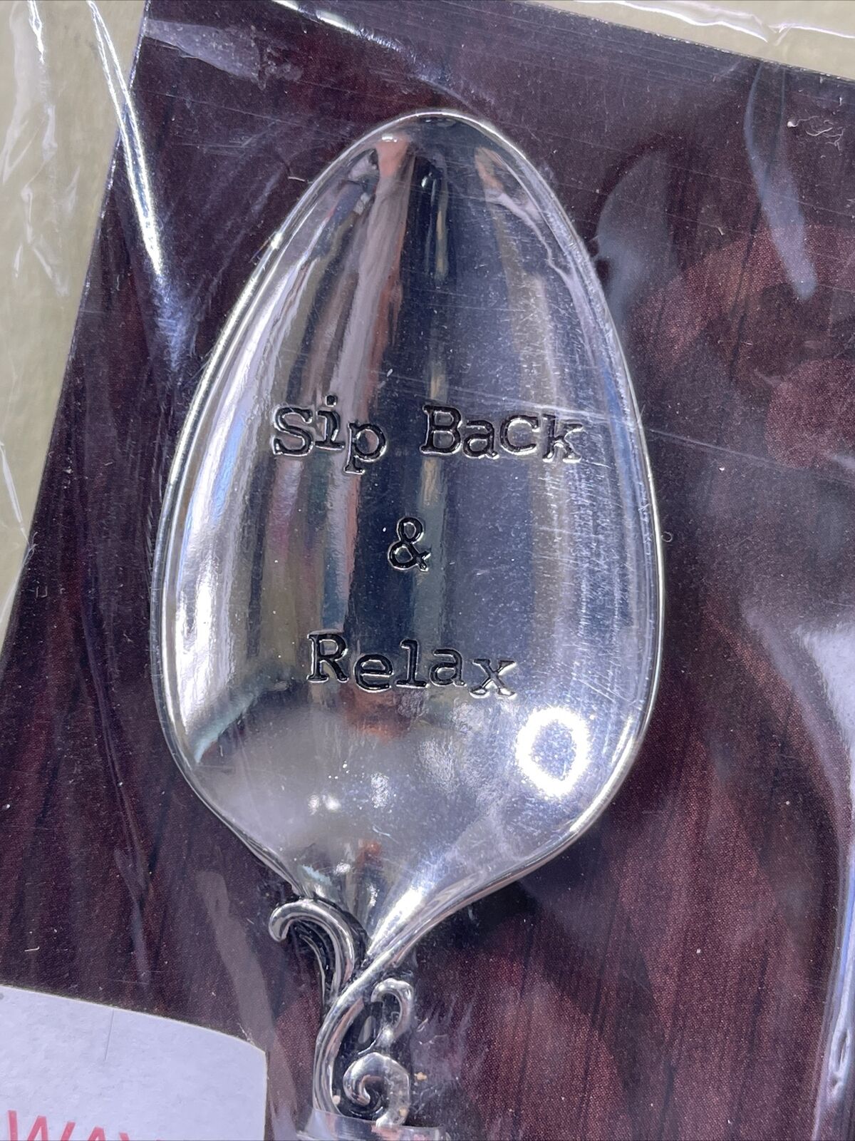Tea Lover Gift Sip Back & Relax Decorative Spoon For Tea Lovers New