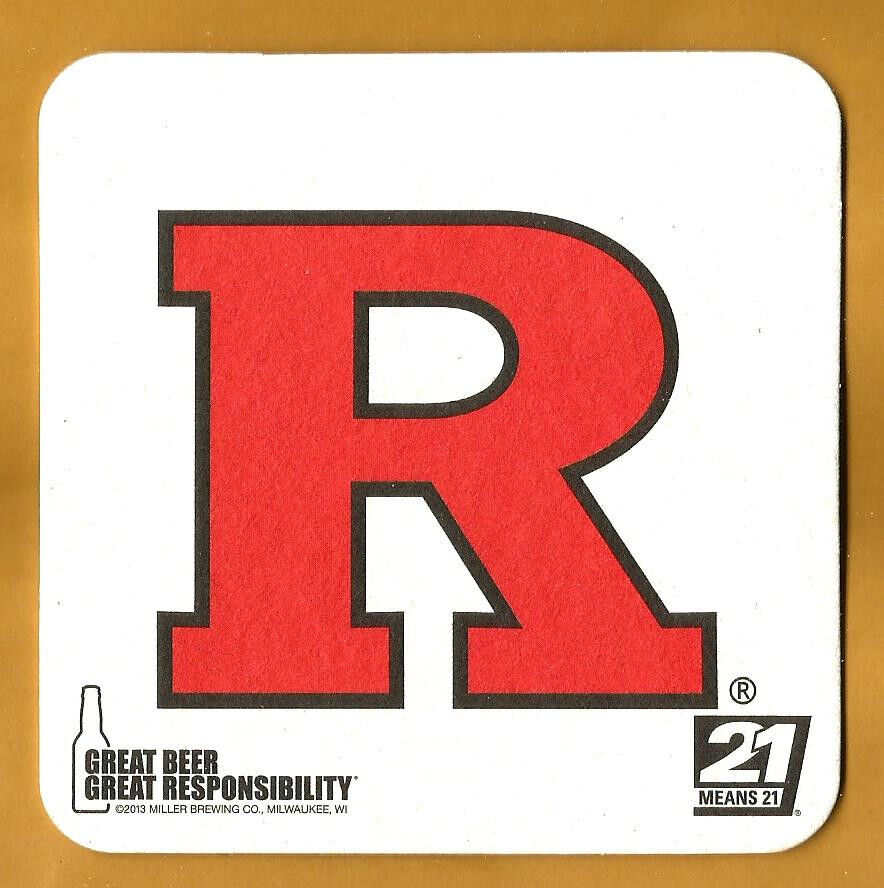 12 Miller Lite  Rutgers 1 In 10 Win Gear  Beer Coasters