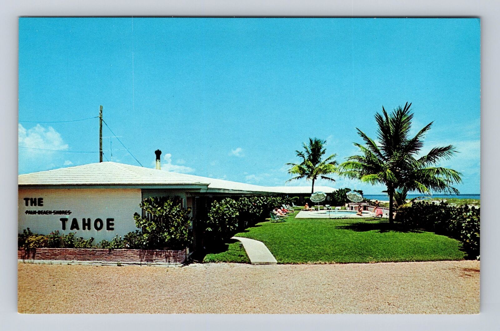 Riviera Beach FL-Florida, Tahoe Motel & Apartments, Advertising Vintage Postcard