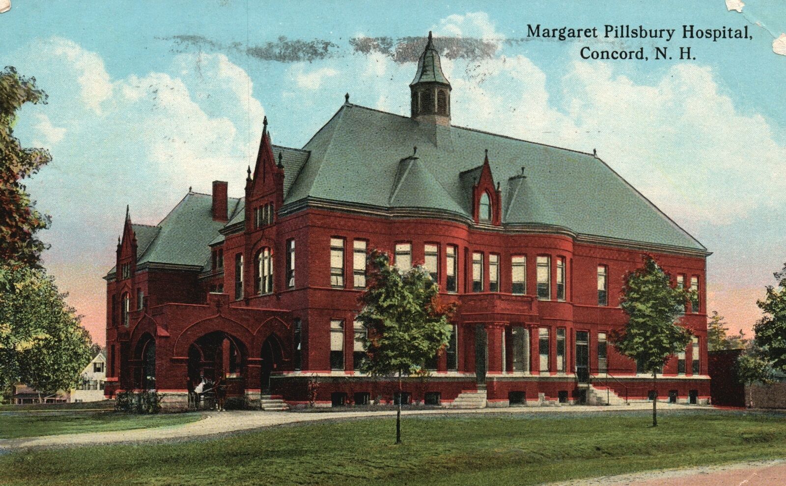 Vintage Postcard 1916 Margaret Pillsbury Hospital Concord New Hampshire NH