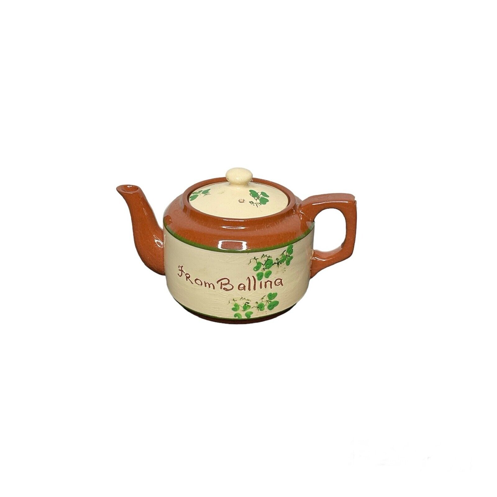 Vintage Carrig Ware Ceramic Souvenir Teapot \