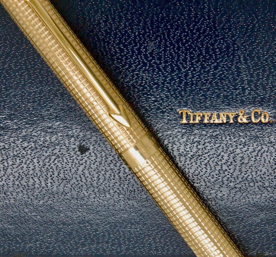VERY RARE 1969 PARKER 75 TIFFANY SOLID 14K GOLD PENCIL FULLY WORKING