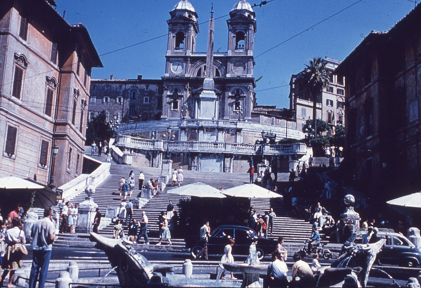Vintage 35MM Photograph Slide Commercial Spanish Steps Rome 1964 Wolfe Worldwide