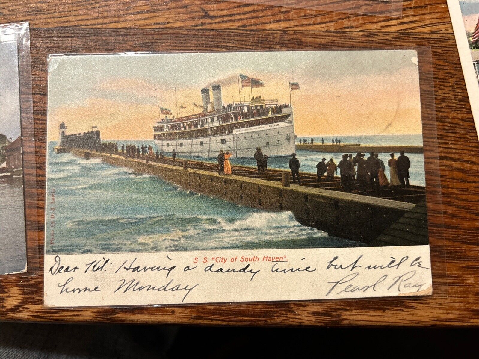 c 1905 City of SOUTH HAVEN LAKE MICHIGAN Postcard Antique