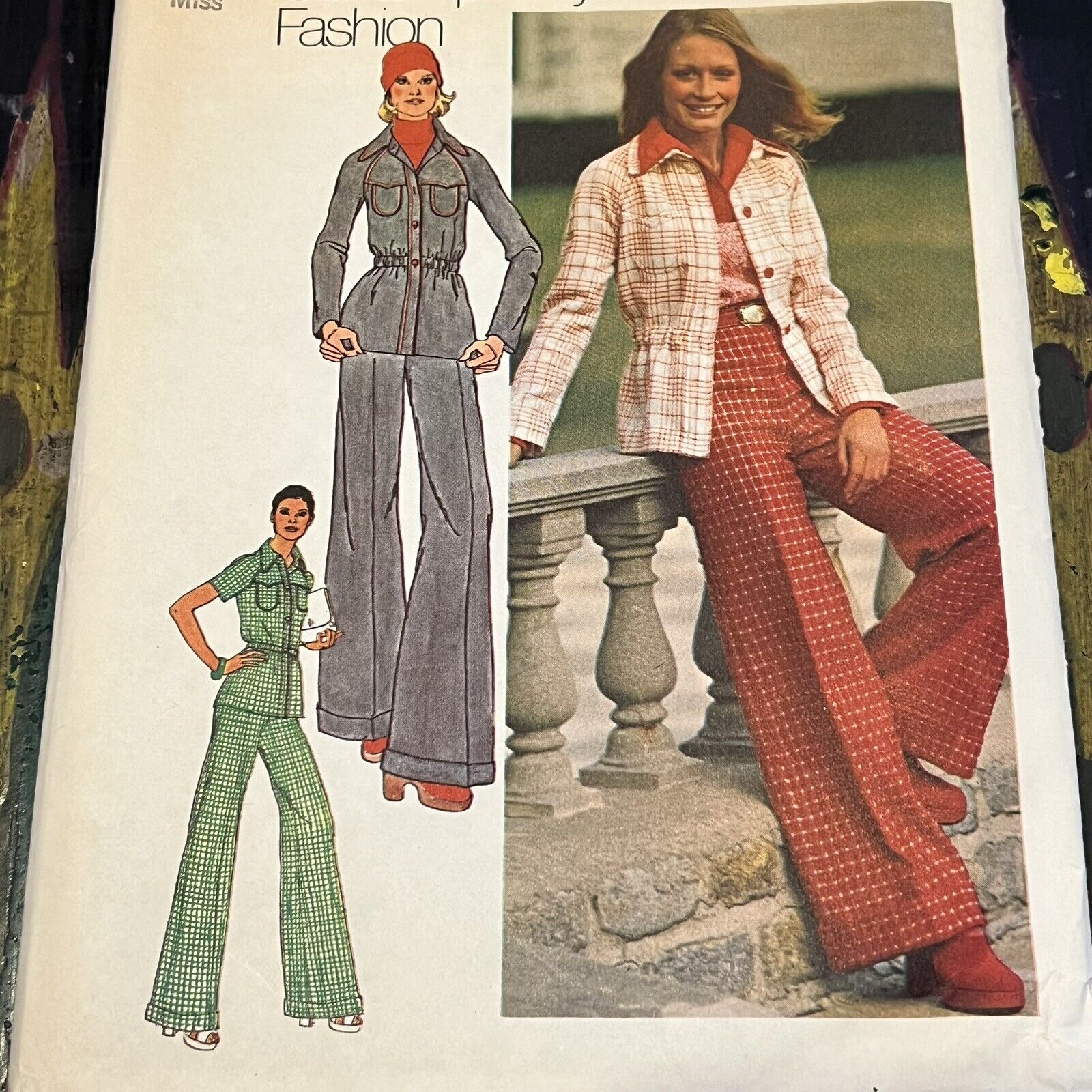 Vintage 1970s Simplicity 5750 Shirt-jacket + Pants Sewing Pattern 12 34 XS UNCUT